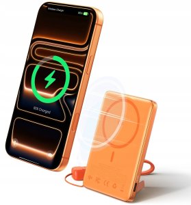 Powerbank INIU Powerbank MagPro Slim powerbank bezprzewodowy 5000mAh pomarańczowy 4