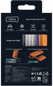 Powerbank INIU Powerbank MagPro Slim powerbank bezprzewodowy 5000mAh pomarańczowy 6