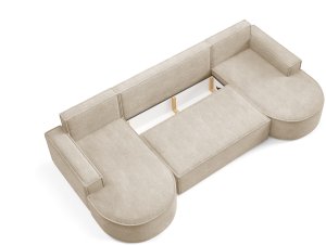 Meblar NAROŻNIK MOLLY FUNKCJA SPANIA TKANINA BOUCLE FORMA U quelle 05 6