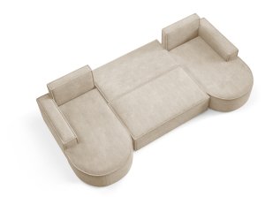 Meblar NAROŻNIK MOLLY FUNKCJA SPANIA TKANINA BOUCLE FORMA U quelle 05 7