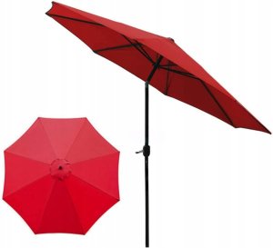 Majowo Poszycie wymienne materiał parasola ogrodowego 8 ramion 300cm - czerwone 7
