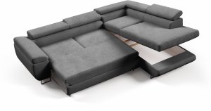 Selsey Narożnik OKTAVIO zagłówki regulowane funkcja spania , Boucle, bukla quelle 92 5