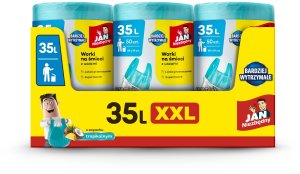 JAN Niezbędny JAN NIEZBĘDNY Worki na śmieci HD z uszami 35 L - zapach owoców tropikalnych 50 sztuk (XXL) 3