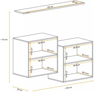 ASM Meble Meblościanka SWITCH LAMEL SB1 dąb wotan 7