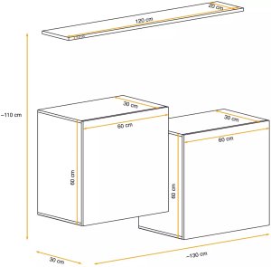 ASM Meble Meblościanka SWITCH LAMEL SB1 dąb wotan/czarna ASM Meble 4