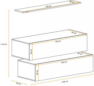 ASM Meble Meblościanka SWITCH LAMEL SB2 biała/dąb wotan 6