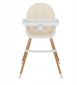 FUN BABY Krzesełko Do Karmienia Dzieci Regulowane Tulano Morsel Beige 2W1 11