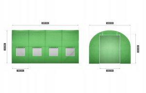 Maltec Tunel Ogrodowy Szklarnia Folia Na Warzywa Owoce 10M2 Gregman 395X246X198Cm 15