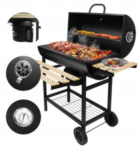 Home Life Grill Z Pokrywą Ogrodowy Węglowy Duży Mark Adler Roast 8.0 Na Kółkach 10
