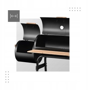 Uniprodo Grill Węglowy Ogrodowy Wędzarnia Mark Adler Roast 7.0 Na Kółkach Termometr 4