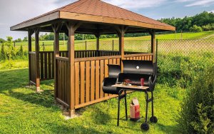 Uniprodo Grill Węglowy Ogrodowy Wędzarnia Mark Adler Roast 7.0 Na Kółkach Termometr 8