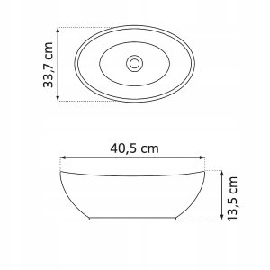 Comad Ryflowana szafka 60 cm z umywalką nablatową STELLA-02 DĄB ORZECH + CZARNY 9