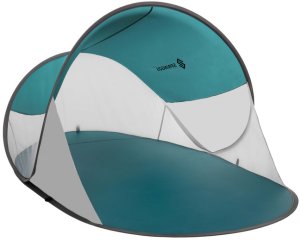 Springos Namiot plażowy, parawan samorozkładający pop-up turkusowo-szary UNIWERSALNY 18