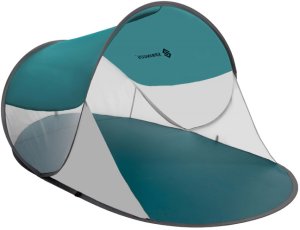 Springos Namiot plażowy, parawan samorozkładający pop-up turkusowo-szary UNIWERSALNY 19