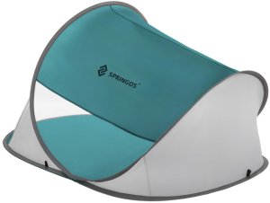 Springos Namiot plażowy, parawan samorozkładający pop-up turkusowo-szary UNIWERSALNY 6