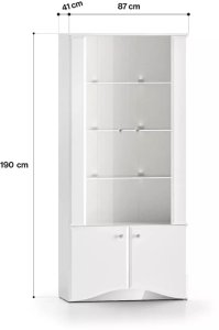 ML Meble Witryna BLANC 01 2D biały połysk ML MEBLE 3
