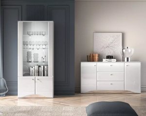 ML Meble Witryna BLANC 01 2D biały połysk ML MEBLE 8