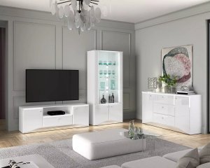 ML Meble Witryna BLANC 01 2D biały połysk ML MEBLE 9