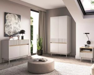 ML Meble Szafa DUMI 01 4D kaszmirowa/dąb cremona ML MEBLE 9
