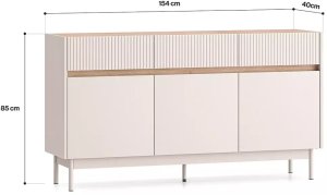 ML Meble Komoda DUMI 05 3D3S 154 kaszmirowa/dąb cremona  ML MEBLE 2