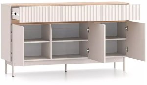 ML Meble Komoda DUMI 05 3D3S 154 kaszmirowa/dąb cremona  ML MEBLE 3