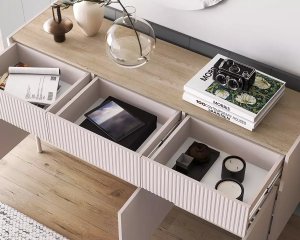 ML Meble Komoda DUMI 05 3D3S 154 kaszmirowa/dąb cremona  ML MEBLE 8