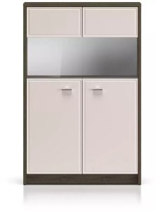 ML Meble Witryna niska ALMA 2D 92cm dąb windmill/kaszmirowa połysk ML MEBLE 3