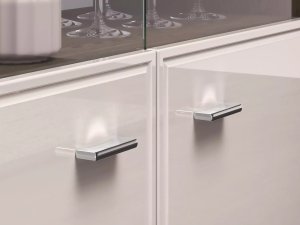 ML Meble Witryna niska ALMA 2D 92cm dąb windmill/kaszmirowa połysk ML MEBLE 8