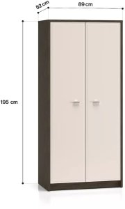 ML Meble Szafa dwudrzwiowa ALMA 2D dąb windmill/kaszmirowa połysk ML MEBLE 4