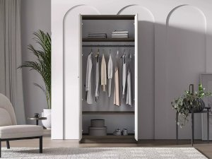 ML Meble Szafa dwudrzwiowa ALMA 2D dąb windmill/kaszmirowa połysk ML MEBLE 6