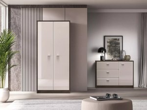 ML Meble Szafa dwudrzwiowa ALMA 2D dąb windmill/kaszmirowa połysk ML MEBLE 8