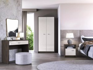 ML Meble Szafa dwudrzwiowa ALMA 2D dąb windmill/kaszmirowa połysk ML MEBLE 9