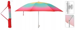 Koopman Parasol plażowy ogrodowy 180cm Kolorowa Ochrona Przed Słońcem z UV 50+ 3