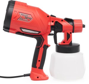 Techrebal Pistolet do Malowania Ścian Elektryczny Natryskowy do Farb 870W 5 Dysz 1,2L RossoSpray 5