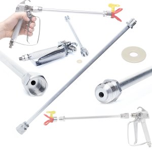 Techrebal Pistolet Malarski do Malowania F5 Lanca 50cm 4x Filtr Dysza 517 Zestaw 8
