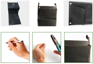 Verk Pionowa torba do roślin wisząca filcowa 7 kieszeni do sadzonek dekoracja 3