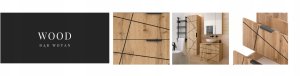 MEGSTYL Szafka łazienkowa z umywalką i blatem 60 cm WOOD-02 z szufladami DĄB WOTAN 15