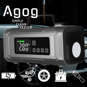 Agog DMUCHAWA JUMP STARTER KOMPRESOR POWERBANK BOOSTER ROZRUCHOWY 2500A PD30W 3
