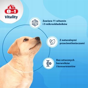 8in1 8IN1 Vitality Multiwitaminy dla szczeniąt 100tb 5