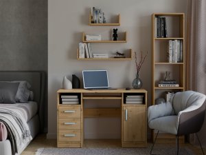 Malys Group Półka Wisząca MOBI 3P Komplet 3x – Nowoczesne Półki Ścienne DĄB ARTISAN 5