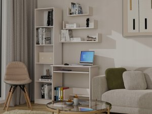 Topeshop Półka Wisząca MOBI 3P Komplet 3x – Nowoczesne Półki Ścienne KASZMIR BEŻ 3