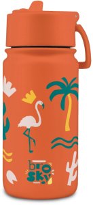 U-grow Brosky Kids Ceglana butelka na wodę dla dzieci z flamingami 450ml 2