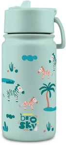 U-grow Brosky Kids Miętowa butelka na wodę dla dzieci w zebry 450ml 2