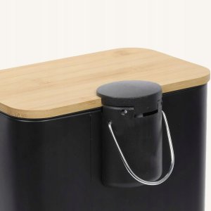 Kosz na pranie YokaHome Wąski kosz łazienkowy z bambusem ZETRU, 5 l 4