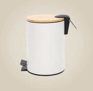 Kosz na pranie YokaHome Kosz łazienkowy z bambusem ZETRU, 3 l 3