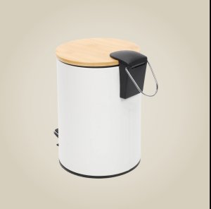 Kosz na pranie YokaHome Kosz łazienkowy z bambusem ZETRU, 3 l 4