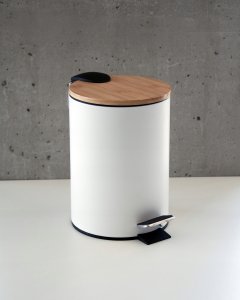 Kosz na pranie YokaHome Kosz łazienkowy z bambusem ZETRU, 3 l 5