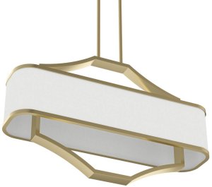 Lampa wisząca Lamp-System Biała lampa wisząca Gerdo Ovale zwis nad stół z materiału 3