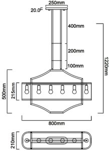 Lampa wisząca Lamp-System Biała lampa wisząca Gerdo Ovale zwis nad stół z materiału 8