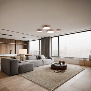 Lampa sufitowa TEAM Sufitowa lampa drewniana 137623600035 IP54 dąb 9